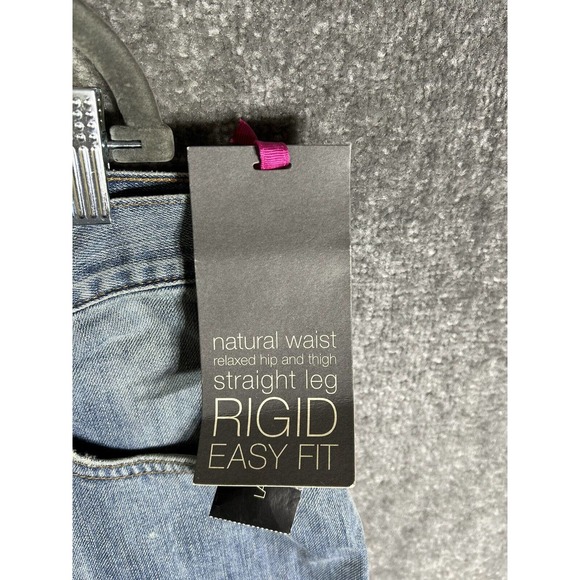 Venezia Rigid‎ Easy Fit Jeans Womens Size 24 Tall Blue Denim Distressed Pockets - Picture 5 of 16
